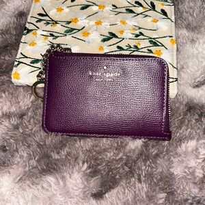 Kate Spade Plum Leather Card Wallet